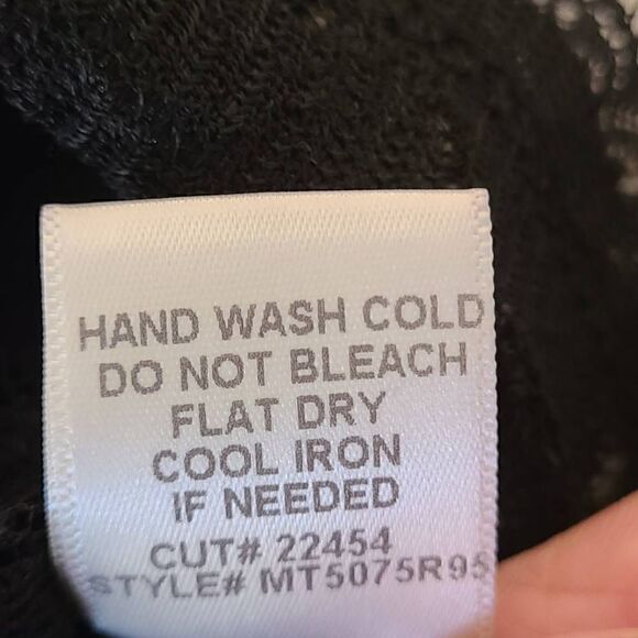 Matty Womens Black Lace Short Sleeve Top Medium - Picture 9 of 12